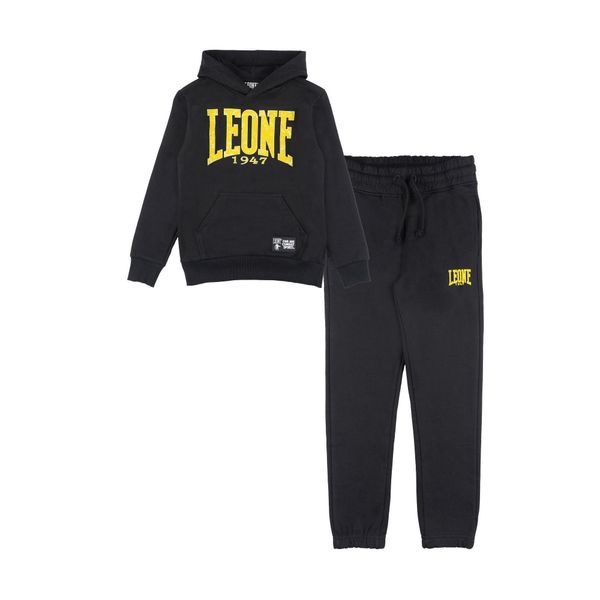 Leone 1947 Street Style Winter-Trainingsanzug zum Überziehen, Kapuze für Kinder. Czarne spodnie dresowe damskie LEONE 1947 APPAREL, bez wzorów, z bawełny. W wyprzedaży za 108.70 zł.