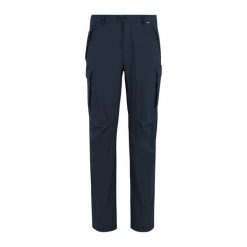 Męskie Letnie Spodnie Questra Cargo. Niebieskie spodnie materiałowe męskie Regatta, bez wzorów, z elastanu. Za 241.99 zł.