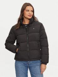 Tommy Jeans Kurtka zimowa Essential DW0DW18827 Czarny Regular Fit. Czarne kurtki damskie Tommy Jeans, na zimę, l, bez wzorów, z jeansu, bez kaptura. Za 569.99 zł.