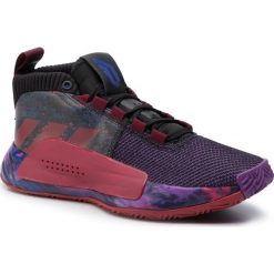 Buty adidas - Dame 5 G26134 Cblack/Cburgu/Scarle. Fioletowe buty sportowe na co dzień męskie Adidas, z materiału, bez zapięcia, do koszykówki. Za 449.00 zł.