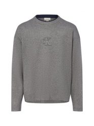 Calvin Klein Jeans sweter z dzianiny Mężczyźni drobna dzianina szary, M. Szare swetry męskie Calvin Klein Jeans, m, bez wzorów, z dzianiny, bez kołnierzyka. Za 279.95 zł.