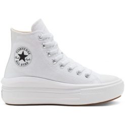Trampki Converse Chuck Taylor All Star Move Hi, Dla obu płci. Białe trampki i tenisówki damskie Converse, bez wzorów. Za 490.00 zł.