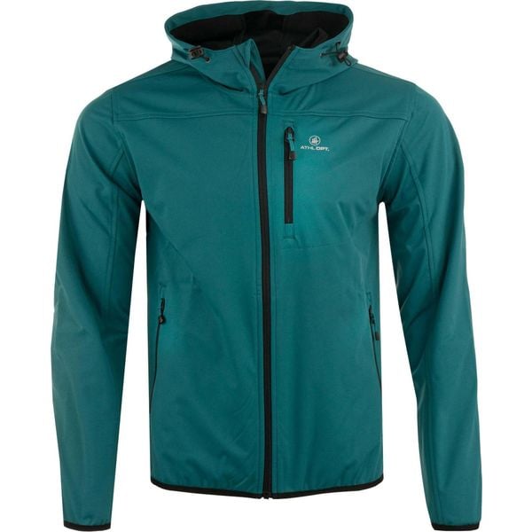Męska Kurtka Softshell Athl. DPT Agar Green - Wodoodporna i Oddychająca. Zielone kurtki męskie ZUMBA WEAR, m, bez wzorów, z softshellu, eleganckie, bez kaptura. Za 348.99 zł.