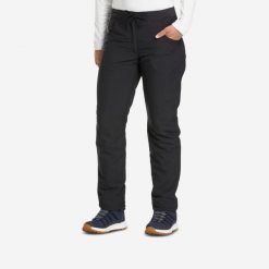 Spodnie turystyczne damskie Quechua NH100 Warm. Czarne spodnie dresowe damskie QUECHUA, na lato, s, bez wzorów, z materiału. Za 129.99 zł.