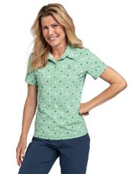 Schöffel Koszulka funkcyjna polo w kolorze zielonym rozmiar: 34. Zielone bluzki sportowe damskie Schöffel, bez wzorów, z materiału, bez ramiączek. Za 74.63 zł.