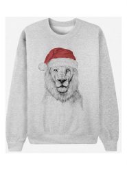WOOOP Bluza "Santa Lion" w kolorze szarym rozmiar: XL. Szare bluzy bez kaptura męskie Wooop, xl, z bawełny. Za 92.21 zł.