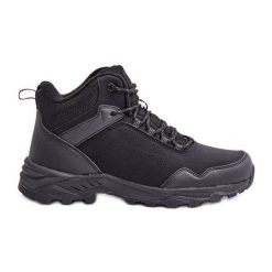Ocieplane Lekkie Męskie Buty Trekkingowe McBraun Czarne. Czarne buty trekkingowe męskie z materiału, bez zapięcia. Za 266.80 zł.