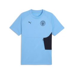 Koszulka Puma MCFC Pumatech. Niebieskie t-shirty sportowe męskie Puma, bez ramiączek, do piłki nożnej. Za 189.70 zł.