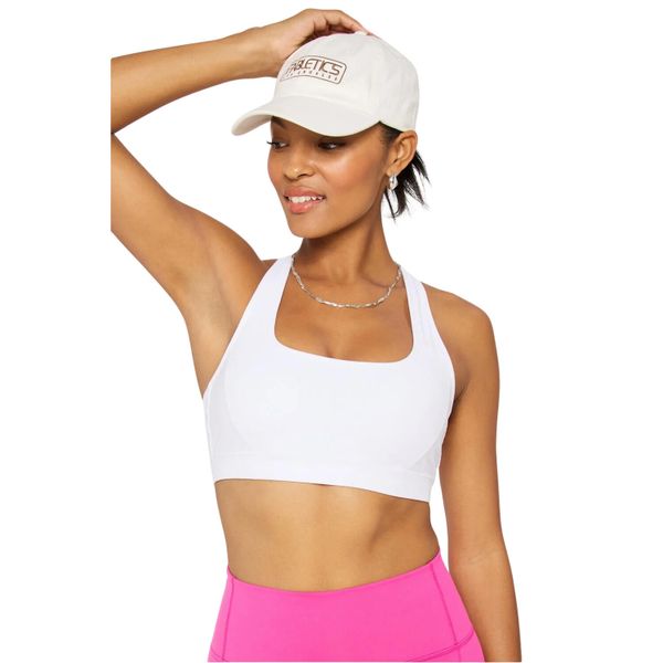Biustonosz dla kobiet Fabletics Essential. Białe biustonosze sportowe damskie FABLETICS, bez wzorów, z materiału. Za 269.00 zł.