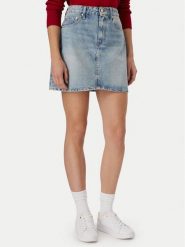 Tommy Hilfiger Spódnica jeansowa WW0WW50007 Niebieski Regular Fit. Niebieskie spódniczki damskie Tommy Hilfiger, m, bez wzorów, z bawełny. Za 409.99 zł.