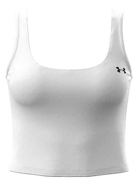 Under Armour Top sportowy w kolorze białym rozmiar: S. Białe topy damskie Under Armour, s, bez wzorów, bez ramiączek. Za 87.61 zł.