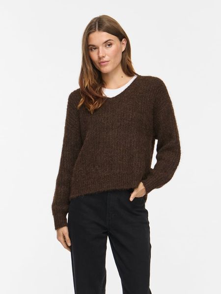 Vila Sweter w kolorze brązowym rozmiar: XL. Brązowe swetry klasyczne damskie Vila, xl, bez kołnierzyka. Za 129.95 zł.