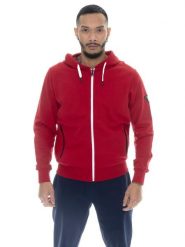 Bluza z bawełna z kaptur na co dzień na siłownię. Niebieskie bluzy sportowe damskie LEONE 1947 APPAREL, bez wzorów, z bawełny, bez kołnierzyka, bez ramiączek. Za 357.85 zł.