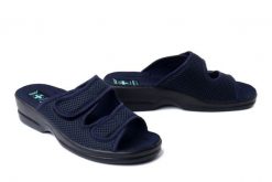 ADANEX 22914 ASK60VD granatowy, klapki damskie. Niebieskie klapki damskie Adanex, bez wzorów, bez obcasa. Za 79.04 zł.