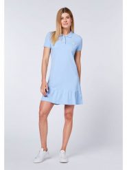 Polo Sylt Sukienka polo w kolorze błękitnym rozmiar: L. Niebieskie sukienki damskie Polo Sylt, l, bez wzorów, z bawełny, bez kołnierzyka, bez ramiączek, midi. Za 121.99 zł.