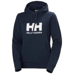 Damska bluza z kapturem z logo Helly Hansen. Niebieskie bluzy z kapturem damskie Helly Hansen, na lato, xl, z bawełny. Za 330.00 zł.