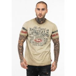 T-shirt regularny Lonsdale Skeld. Brązowe t-shirty męskie Lonsdale, bez wzorów, bez kołnierzyka. Za 199.50 zł.