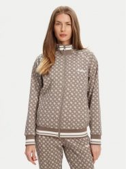Guess Bluza V5YQ03 KB212 Brązowy Regular Fit. Brązowe bluzy bez kaptura damskie Guess, xxs, z syntetyku. Za 329.99 zł.