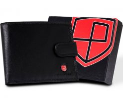 Portfel skórzany Peterson [DH] PTN MR-08L-CN czarny. Czarne portfele męskie Peterson, bez wzorów. Za 75.99 zł.