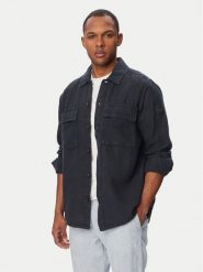 BOSS Koszula Locky 50558928 Granatowy Regular Fit. Niebieskie koszule męskie Boss, l, bez wzorów, ze lnu, bez kołnierzyka, bez ramiączek. Za 699.99 zł.