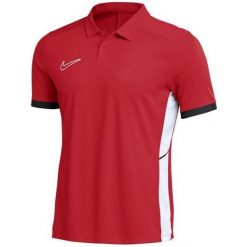Męska Koszulka Polo Academy 25 DriFIT. Czerwone koszulki polo męskie Nike, m, bez wzorów, z poliesteru, bez ramiączek. Za 202.99 zł.