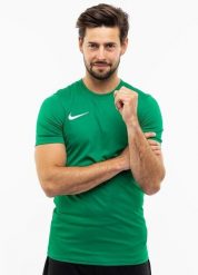 Koszulka treningowa męska Nike Park Vii. Zielone t-shirty sportowe męskie Nike, l, z materiału, bez ramiączek, do piłki nożnej, dri-fit (nike). Za 139.00 zł.