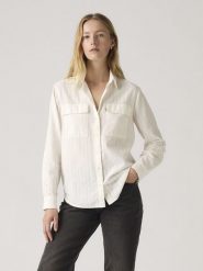 Levi's Koszula w kolorze kremowym rozmiar: L. Brązowe koszule damskie Levi's, l, bez wzorów, bez kołnierzyka, bez ramiączek. Za 137.42 zł.