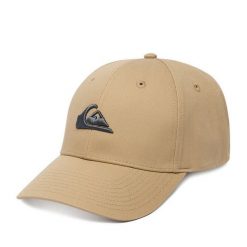 Czapka z daszkiem Quiksilver. Brązowe czapki z daszkiem damskie Quiksilver, bez wzorów. Za 79.99 zł.