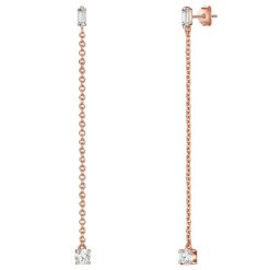 Glanzstücke München Kolczyki wiszące srebrne srebro wysokiej próby Cyrkonia srebrny 1 ct Damski. Szare kolczyki damskie Glanzstücke München, z cyrkonią, pozłacane. Za 199.99 zł.