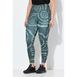 Damskie Legginsy sportowe szybkoschnące kieszenie z recyklingu. Zielone legginsy damskie Ulla Popken, plus size, bez wzorów, z elastanu. Za 239.99 zł.