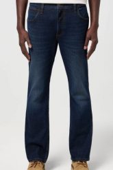 MESKIE SPODNIE WRANGLER HORIZON SADDLE SUNSET 112371385. Spodnie materiałowe męskie Wrangler, bez wzorów, z jeansu. Za 219.99 zł.