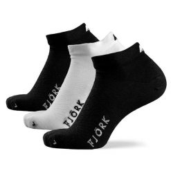 Skarpety Low Cut – 3 pary sportowe z wełny merynosów. Białe skarpetki damskie FJORK MERINO, bez wzorów, z elastanu. Za 199.00 zł.