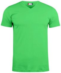 Clique Basic-T V-neck T-shirt z dekoltem w szpic dopasowany krój. Zielone t-shirty męskie CLIQUE, xl, bez wzorów, z bawełny, bez kołnierzyka. Za 84.44 zł.