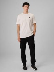 4F Spodnie casual cargo męskie - czarne XL. Szare spodnie materiałowe męskie 4f, bez wzorów, z denimu, casualowe. Za 199.99 zł.