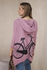 Bluza z nadrukiem roweru ciemny różowy. Czerwone bluzy z kapturem damskie KESI, l, z bawełny. Za 218.51 zł.