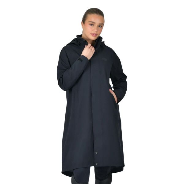 Damska wodoodporna kurtka jeździecka z kapturem Weatherbeeta longline. Niebieskie kurtki damskie WEATHERBEETA, m, bez wzorów, z materiału, z kapturem. Za 814.00 zł.