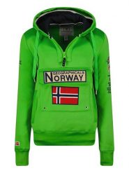 Geographical Norway Bluza "Gymclass" w kolorze zielonym rozmiar: S. Zielone bluzy z kapturem damskie Geographical Norway, s. Za 152.26 zł.
