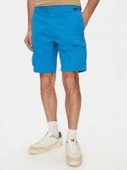 Napapijri Szorty materiałowe N-Deline NP0A4HOT Niebieski Regular Fit. Niebieskie szorty męskie Napapijri, z bawełny, bez kołnierzyka. Za 229.99 zł.