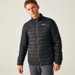 Kurtka ocieplana męska Hillpack II. Niebieskie kurtki męskie Regatta, m, bez wzorów, z puchu, bez kaptura. W wyprzedaży za 149.99 zł.