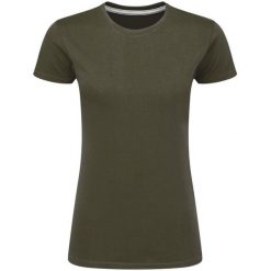 Idealna Koszulka Damska. Zielone bluzki damskie SG, l, bez wzorów, sportowe, bez kołnierzyka, bez ramiączek. Za 34.99 zł.
