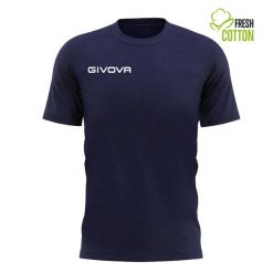 Koszulka Givova Marine Blue z bawełny 2XL dla mężczyzn. Niebieskie t-shirty sportowe męskie Givova, m, z bawełny, bez ramiączek, do piłki nożnej. Za 52.75 zł.