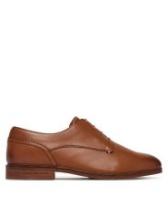 Tommy Hilfiger Półbuty Hilfiger Leather Dress Shoe FM0FM05777 Brązowy. Brązowe buty wizytowe męskie Tommy Hilfiger, ze skóry, bez zapięcia. Za 649.99 zł.