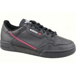 Buty adidas Continental 80 M G27707 czarne. Czarne buty sportowe na co dzień męskie z materiału, bez zapięcia. Za 514.45 zł.