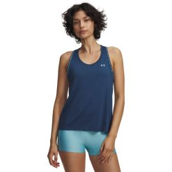 Damski tank top Under Armour Tech™. Niebieskie topy sportowe damskie Under Armour, l, bez wzorów, z materiału, bez ramiączek. Za 179.00 zł.