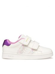 Geox Sneakersy J Eclyper Girl J45LRA 054EW C0653 S Biały. Białe buty sportowe dziewczęce Geox, bez wzorów, ze skóry, bez zapięcia. Za 229.99 zł.