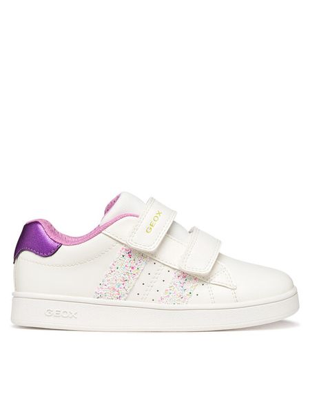 Geox Sneakersy J Eclyper Girl J45LRA 054EW C0653 S Biały. Białe buty sportowe dziewczęce Geox, bez wzorów, ze skóry, bez zapięcia. Za 209.99 zł.