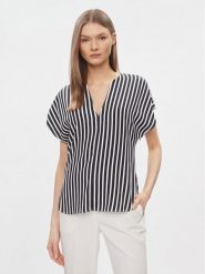 Tommy Hilfiger Bluzka WW0WW41845 Granatowy Relaxed Fit. Niebieskie bluzki damskie Tommy Hilfiger, bez wzorów, z wiskozy, bez ramiączek. Za 259.99 zł.