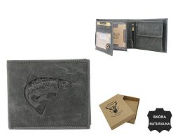 Duży portfel męski z nubukowej skóry naturalnej — Always Wild. Portfele męskie Always Wild, bez wzorów, z nubiku. Za 59.00 zł.