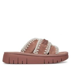 Klapki Roxy. Czerwone klapki damskie Roxy, bez wzorów, bez obcasa. Za 179.99 zł.