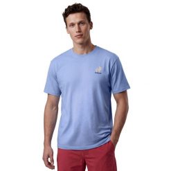 Męska bawełniana rowerowa koszulka gravel z krótkim rękawem Siroko Chaser Bl. Niebieskie t-shirty sportowe męskie SIROKO, m, z bawełny, bez ramiączek, rowerowe. Za 171.00 zł.